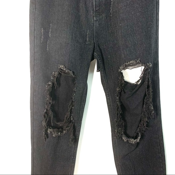 UNIF x UO black high waisted Twerk Jeans - Picture 4 of 10